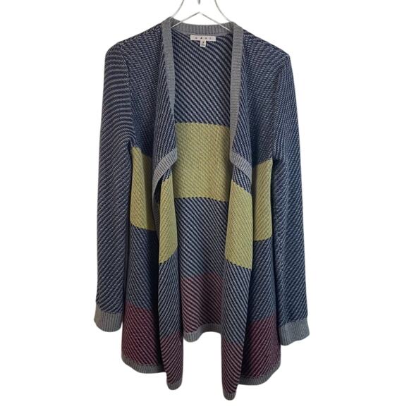 CAbi Color Block Blanket Knit Cardigan Size Small - Picture 2 of 9